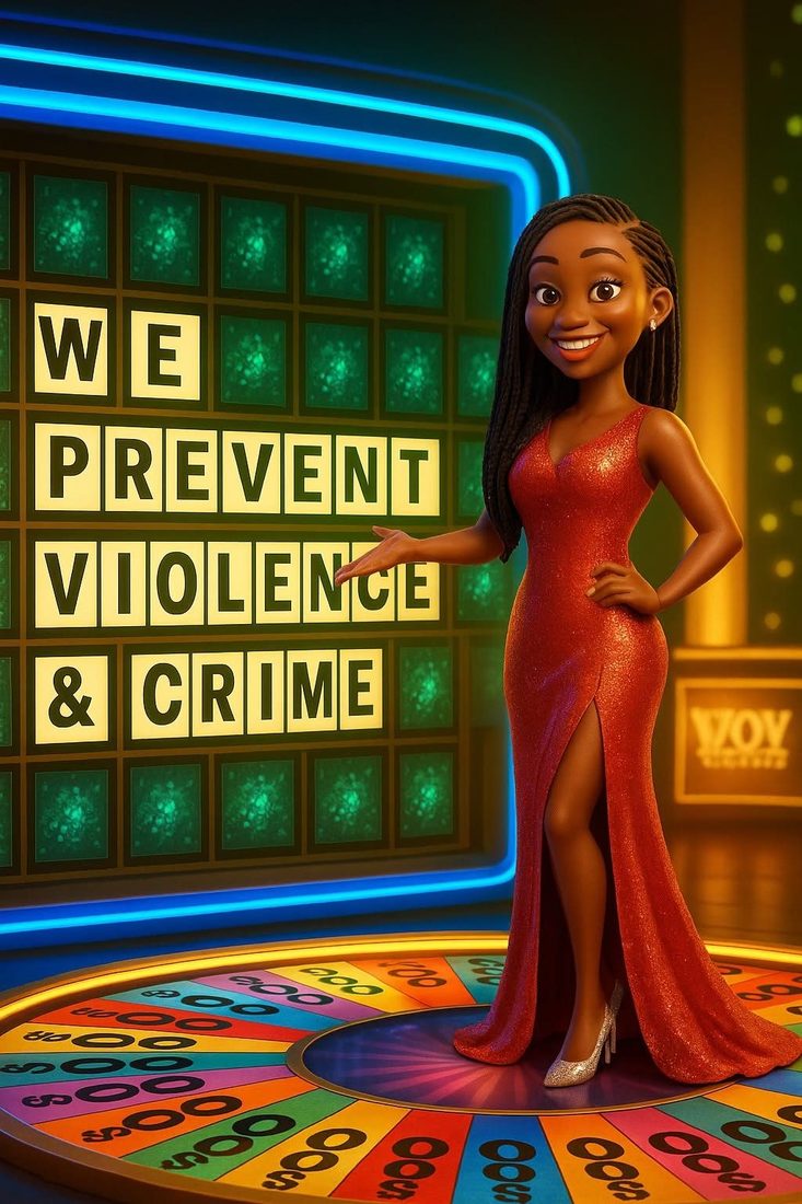 We Prevent Violence and Crime — V.O.V campaign art