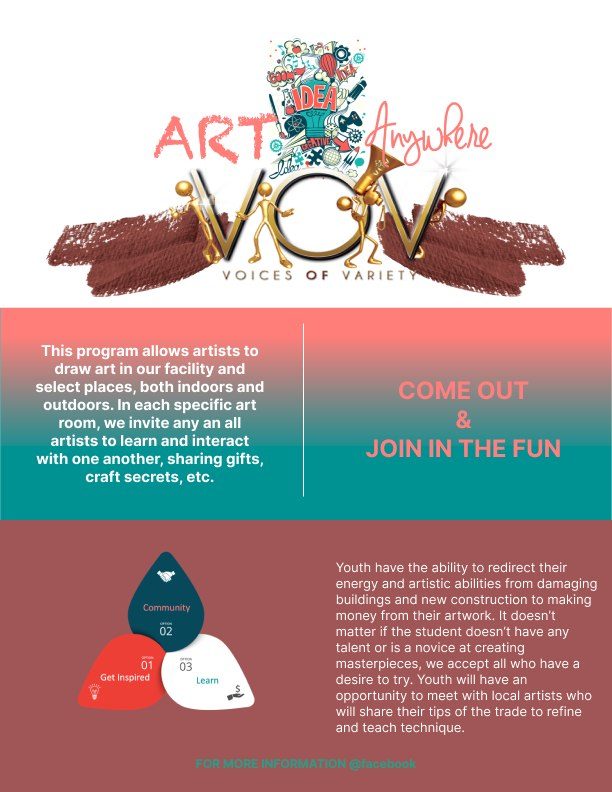 V.O.V Art Anywhere - draw, learn, and earn with local artists
