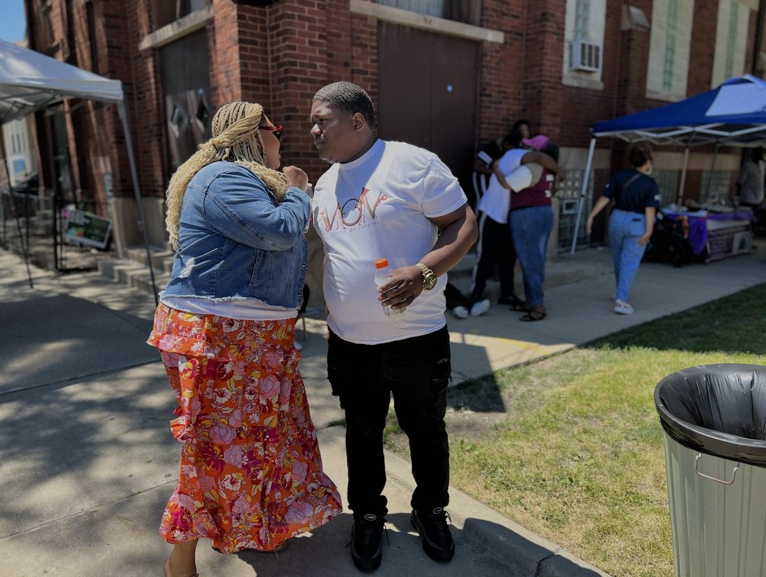 V.O.V members catching up at the community festival